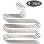 Pants Hangers Rack for Closet Organization Stainless Steel S-Shape 5 Layer Clothes Hangers for Space Saving Storage(Pack of 1/2/4/)