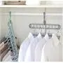 Multilayer Anti Slip Hanger Plastic 9 Hole Windproof Magic Clothes Hanger Space Saving Organizer Fix Holder Storage Rack Buckle 10pcs Random Color
