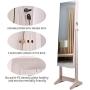 ORAF Jewelry Organizer,Jewelry Armoire Cabinet Standing Jewelry Boxes with Full Body Mirror and Large Storage Lockable Wooden Cabinet