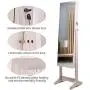 ORAF Jewelry Organizer,Jewelry Armoire Cabinet Standing Jewelry Boxes with Full Body Mirror and Large Storage Lockable Wooden Cabinet