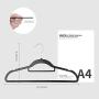 IEOKE Plastic Hangers for Clothes - 30 Pack Lightweight Space Saving Black Clothes Hangers, Heavy Duty Hangers with Notches on Shoulders for Skirts Suits Coats Scarves and Camisole IEOKE Plastic Hangers for Clothes - 30 Pack Lightweight Space Saving Black Clothes Hangers, Heavy Duty Hangers with Notches on Shoulders for Skirts Suits Coats Scarves and Camisole