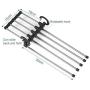 5pcs Random Color 5 in 1 Pant Rack Shelves Stainless Steel Clothes Hangers Multi-Functional Wardrobe Magic Hanger