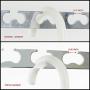 TOPIA HANGER Wonder Multifunctional Clothes Hangers Space Saving Hangers Updated Design Wider Wavy Slots Metal Magic Hangers Heavy Duty Chrome Hangers Closet Organizer Hanger 4pcs CT11C