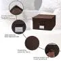 NA&CO SEASON 5 Pack Large Sturdy Foldable Storage Bins (15x12x7.7),Polyester Fabric Storage Boxes with Lids and Handle,Containers Organizer for Home, Nursery, Closet, Office(Chocolate) NA&CO SEASON 5 Pack Large Sturdy Foldable Storage Bins (15x12x7.7),Polyester Fabric Storage Boxes with Lids and Handle,Containers Organizer for Home, Nursery, Closet, Office(Chocolate)