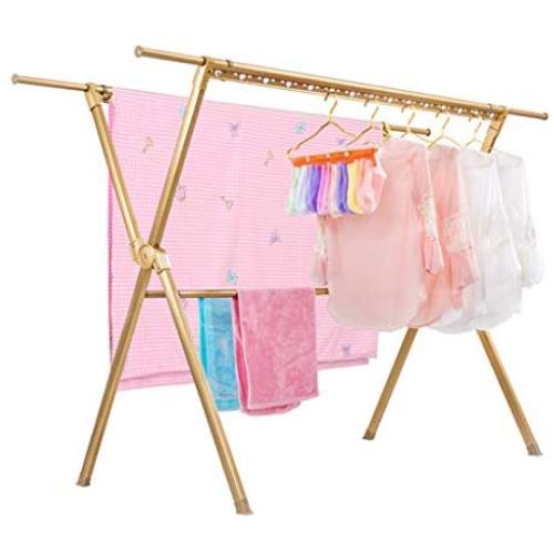 Drying Racks Drying Rack Floor Folding Indoor X-Type Drying Rack Balcony Drying Quilt Cool Hanger Drying Rack Mobile Telescopic Clothes Pole Multifunctional Air Dryer Clotheslines