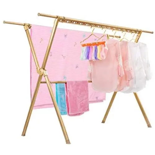 Drying Racks Drying Rack Floor Folding Indoor X-Type Drying Rack Balcony Drying Quilt Cool Hanger Drying Rack Mobile Telescopic Clothes Pole Multifunctional Air Dryer Clotheslines
