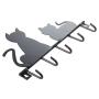 SODIAL(R)Fashion Black cat design Metal Iron Wall Door Mounted Rustic Clothes Coat hat key hanging Decorative Wall Hooks Robe Hanger