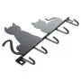 SODIAL(R)Fashion Black cat design Metal Iron Wall Door Mounted Rustic Clothes Coat hat key hanging Decorative Wall Hooks Robe Hanger