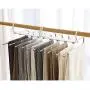 XMZFQ Stainless Steel Pants Hangers Multi-Layers Adjustable Magic Hangers Closet Space Saving,for Jeans, Pants, Trousers, Ties, Scarf,White XMZFQ Stainless Steel Pants Hangers Multi-Layers Adjustable Magic Hangers Closet Space Saving,for Jeans, Pants, Trousers, Ties, Scarf,White