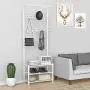 Topeakmart New Coat Rack Metal Coat Clothes Shoes Hat Umbrella Bag Steel Pipe Stand Rack Hanger Hooks
