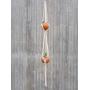 74.8 large macrame plant hanger, extra long double macrame plant hanger, 2 tier wall hanging planter, white cotton pot holder, boho chic