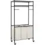 3 Compartment Laundry Sorter Hamper Heavy Duty Clothes Rack Hanging Rolling Laundry Cart with Wheels Rod Garment Rack Double Metal Height Adjustable Shelves Commercial Grade for Laundry room,Bronze 3 Compartment Laundry Sorter Hamper Heavy Duty Clothes Rack Hanging Rolling Laundry Cart with Wheels Rod Garment Rack Double Metal Height Adjustable Shelves Commercial Grade for Laundry room,Bronze