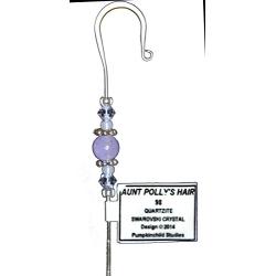 Handmade Jeweled Ornament Hanger Hook- AUNT POLLYS HAIR