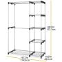 Whitmor Double Rod Freestanding Closet Heavy Duty Storage Organizer Whitmor Double Rod Freestanding Closet Heavy Duty Storage Organizer