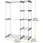 Whitmor Double Rod Freestanding Closet Heavy Duty Storage Organizer