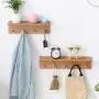 WZP Clothing Display Rack Solid Wood Coat Rack Bedroom Hanger,Simple Modern Wall Shelf Partition Simple Wall Hanger Bearing Strong/A / 42.5CM