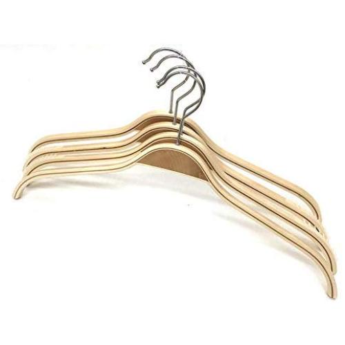 KOOBAY Zara Style Clothes Hanger 30Pcs16.5 Space Saving Natural Wood Coat Hanger