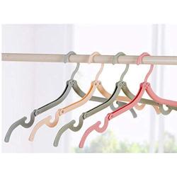 Traveling Clothes Hangers Multi-Function Portable Outdoor Plastic Folding Baby Hanger for Clothes Drying in Clothes Organizer 10pcs Random Color