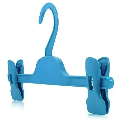 HANGERWORLD 10 Blue 11inch Plastic Kids Coat Clothes Garment Pants Skirt Clip Baby Toddler Hangers HANGERWORLD 10 Blue 11inch Plastic Kids Coat Clothes Garment Pants Skirt Clip Baby Toddler Hangers