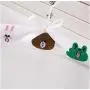 10 Pcs White Cotton Fabric Padded Clothes Hanger for Kids Children, Cute Bear Cartoon Coat Hanger for Baby Color Random