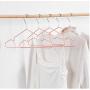 10pcs Random Color Steel Wire Hangers for Clothes Storage Rack Anti-Skid Adult Coat Hanger Wardrobe Organizer Holder