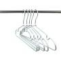 KOOBAY 16.5" Non-Slip Silver Aluminium with PVC-Coated and notches Metal Top Clothes Garment Dress Shirt Coat Hanger for Closet Organizer W Notches (10)