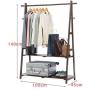 PeaceipUS Solid Wood Coat Rack Floor Style Simple Hangers Bedroom Living Room Wooden Clothes Racks Childrens Storage Rack (Color : Brown)