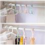 10pcs Random Color 360 Degrees Rotated Hooks Plastic Towel Display Hanger Clothes Ties Holder Shelf Hanger Rack Storage Organizer Scarf Hook