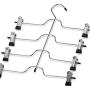 4 Layers Stainless Steel Multifunctional Clothes Hangers Pants Storage Hangers Cloth Rack Multilayer Home Storage Cloth Hanger 2pcs