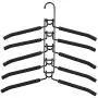 2pcs Multi-Layer Anti-Slip Clothes Hangers Save Space 5 in 1 Metal Laundry Rack Storage for Shirt Sweater Suit Dress Coat Decoration