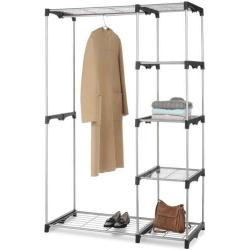 Balance World Inc Closet Organizer Storage Rack Portable Clothes Hanger Home Garment Shelf Rod G68