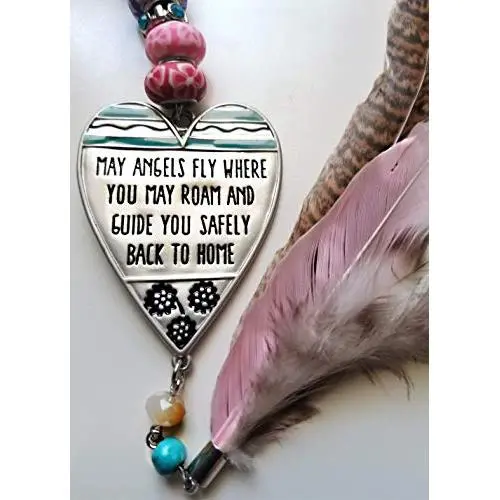 Angel Fly rear view mirror hanger, Unique Car Charm, Car, Truck, Window, Rear View Mirror Hangers, sun catcher ASIN: B07HLBZ1P5