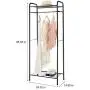 HOME BI Clothing Garment Rack, Clothes Stand Rack Organizer Storage with Hanging Rod and 2-Tier Metal Storage Shelf, 24”W x 15”D x 65”H, Black HOME BI Clothing Garment Rack, Clothes Stand Rack Organizer Storage with Hanging Rod and 2-Tier Metal Storage Shelf, 24”W x 15”D x 65”H, Black