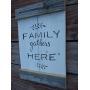 Vintage look FAMILY GATHERS HERE wheatstalks new calligraphy weathered wood sign with burlap hanger antique style old time font Vintage look FAMILY GATHERS HERE wheatstalks new calligraphy weathered wood sign with burlap hanger antique style old time font