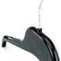 HANGERWORLD 50 Black 15inch Plastic Notched Coat Clothes Garment Top Hangers with Metal Hook