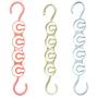 10pcs Random Color New Pro Clothes Storage Hangers Clothes Drying Rack Multi-Functional Plastic Scarf Circle Clothes Hanger