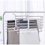 5 in 1 Pants Storage Rack Multifunctional Stainless Steel Clothes Holder Belt Coat Hanger Scarf Trousers Drying Rack Storage 5pcs Random Color