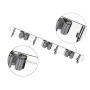 Broom Mop Holder, Stainless Steel Heavy Duty Wall Mount Storage Organizer Tools Hanger with 3 Racks 4 Hooks for Kitchen Bathroom Closet Garage Office Garden (3 Racks 4 Hooks)