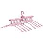 EvaroFly Multipurpose Portable Folding Hanger, Save Space Storage Clothes Hanger, Household Travel -Pink 53x42cm