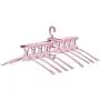 EvaroFly Multipurpose Portable Folding Hanger, Save Space Storage Clothes Hanger, Household Travel -Pink 53x42cm