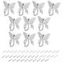uxcell 10Pcs Wall Mounted Hook Robe Hooks Butterfly Style Single Clothes Hanger, Zinc Alloy, Silver uxcell 10Pcs Wall Mounted Hook Robe Hooks Butterfly Style Single Clothes Hanger, Zinc Alloy, Silver
