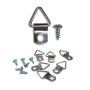 Frame Triangle Ring Hanger - 100 Pack - Small D-Ring Picture Hanger with Screws - Picture Hang Solutions