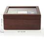 Tea Boxes - Luxury Wooden Tea Storage Chest from The Apace Living Premier Collection - 6 Adjustable Compartment Tea Bags Organizer Container - Elegantly Handmade w/Scratch Resistant Window