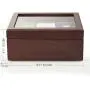 Tea Boxes - Luxury Wooden Tea Storage Chest from The Apace Living Premier Collection - 6 Adjustable Compartment Tea Bags Organizer Container - Elegantly Handmade w/Scratch Resistant Window
