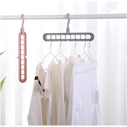 10pcs Random Color 9 Holes Rotate Anti-Skid Folding Hanger Portable Hanging for Home Wet Dry Clothes 10pcs Random Color 9 Holes Rotate Anti-Skid Folding Hanger Portable Hanging for Home Wet Dry Clothes