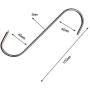 S Meat Hooks Butcher, Hanging Hook, Stainless Steel Hook, Chicken Hunting Smoking Ribs Fish Beef Poultry Hooks Stainless Steel Hanging Drying BBQ Grill Cooking Smoker Hook Tool(15cm-20pack)