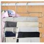 CHAOMING 5 Layers S Shape Multi-Functional Clothes Hangers Pants Storage Hangers Durable Premium Material CHAOMING 5 Layers S Shape Multi-Functional Clothes Hangers Pants Storage Hangers Durable Premium Material