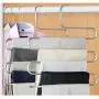 CHAOMING 5 Layers S Shape Multi-Functional Clothes Hangers Pants Storage Hangers Durable Premium Material