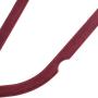 Mydadz Plastic Flocking Clothes Hangers with Rail Wine Red 10pcs