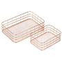 Juvale Metal Wire Baskets - 2-Set Nesting Copper Mesh Storage Box, Organizer for Home Office Bathroom and Bedroom, Rose Gold, Small and Medium Sized Juvale Metal Wire Baskets - 2-Set Nesting Copper Mesh Storage Box, Organizer for Home Office Bathroom and Bedroom, Rose Gold, Small and Medium Sized